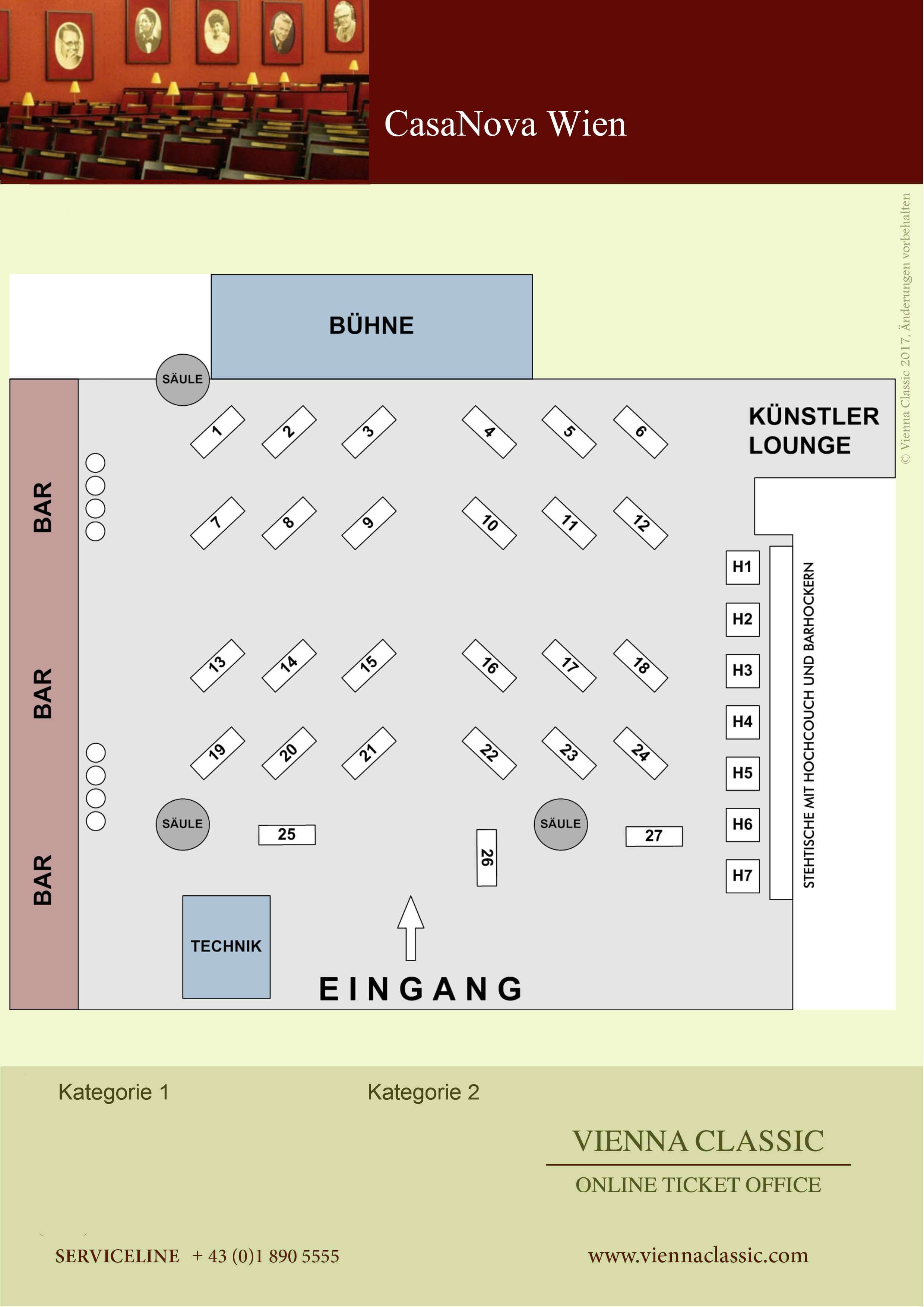 Plan de la salle