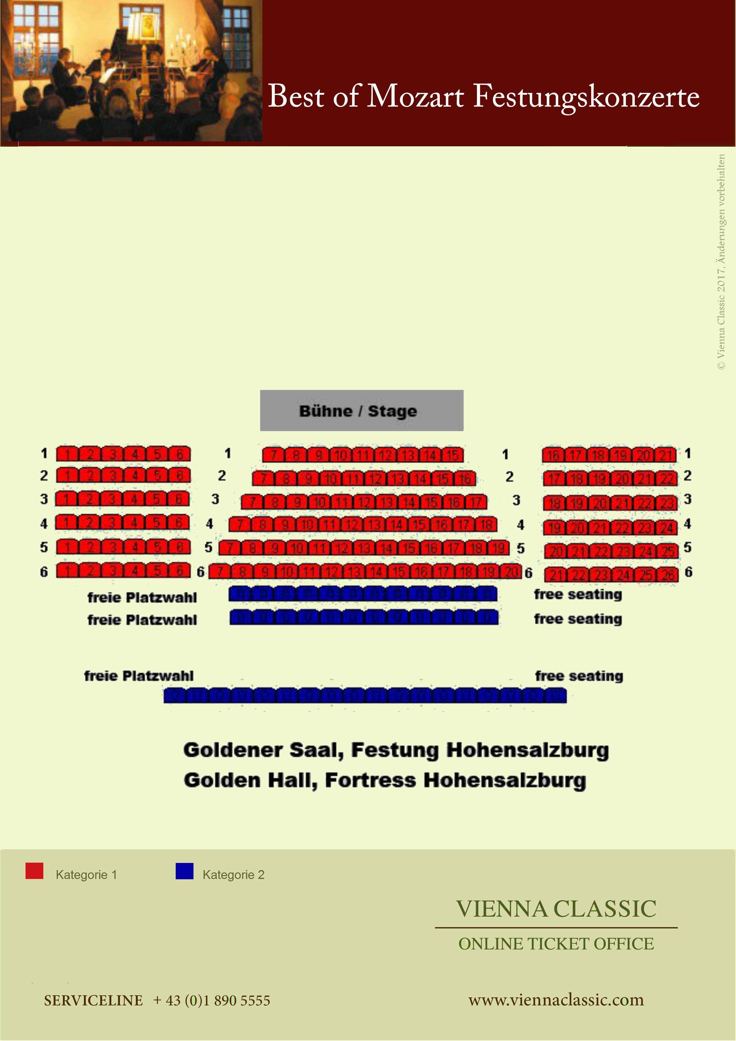 Best of Mozart Festungskonzerte - Advent - Sitzplan