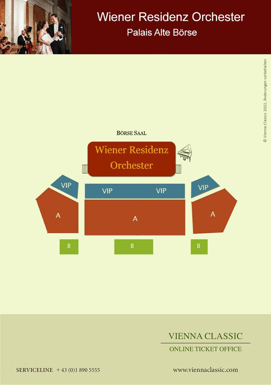 Wiener Residenz Orchester - Sitzplan
